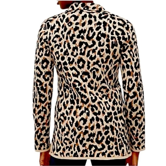 J. Crew Factory Schoolboy Sweater Blazer Animal Print Medium - Picture 11 of 11